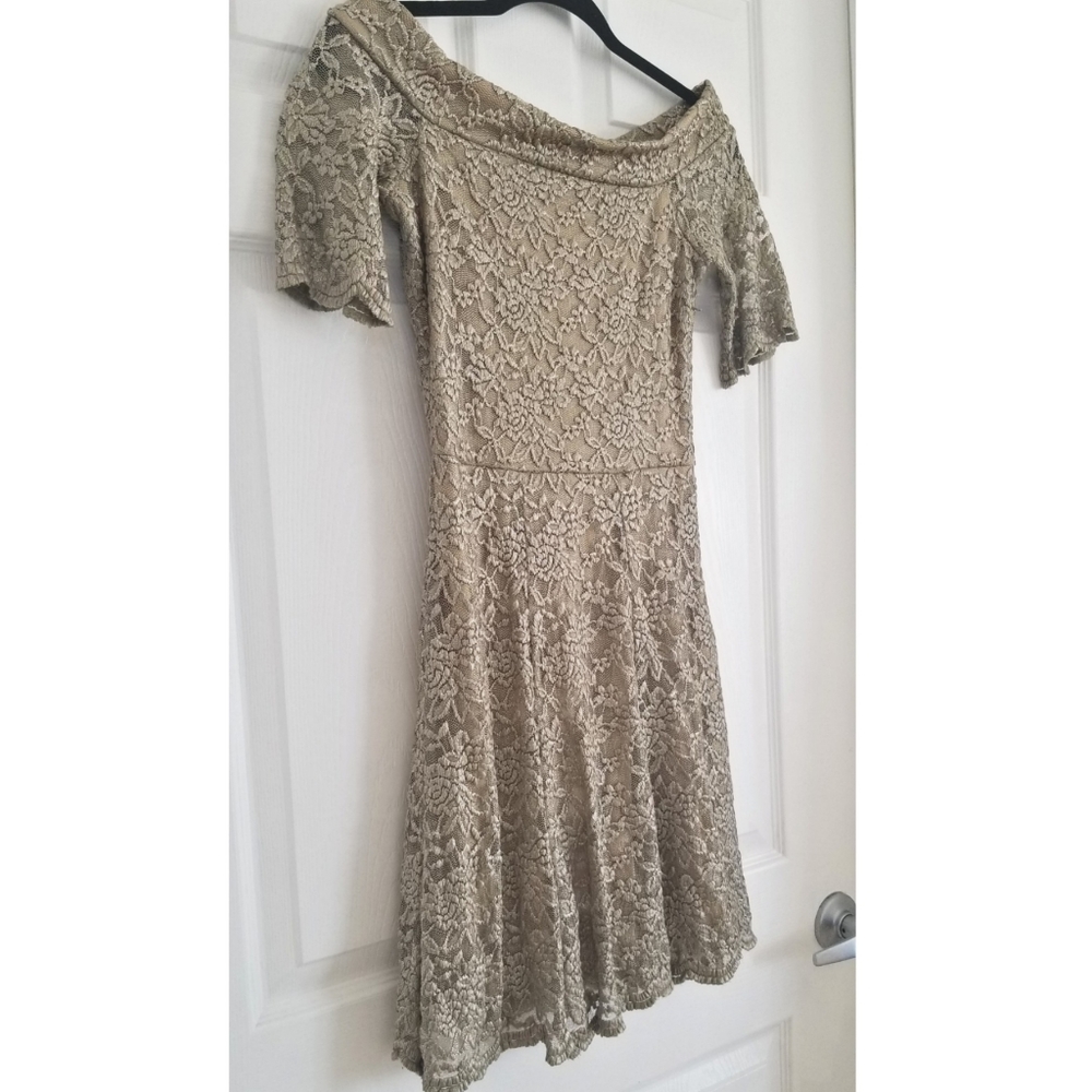 Golden romantic dress